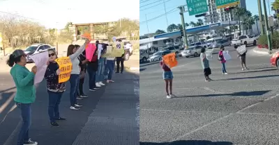 Bloqueos en salida norte y sur de Hermosillo