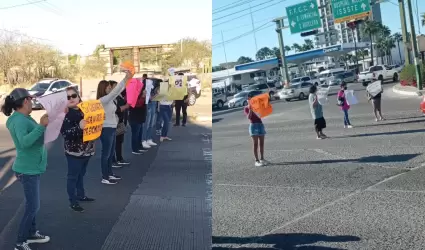 Bloqueos en salida norte y sur de Hermosillo