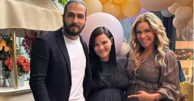 Maite Perroni luci radiante en su baby shower.