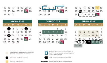 Modifican Calendario Escolar 2022-2023
