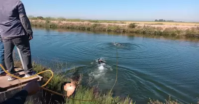 Buzos de rescate acutico realizan la bsqueda de 3 personas en el Canal Alto