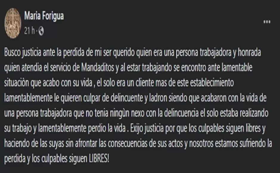 esposa de implicado en asalto