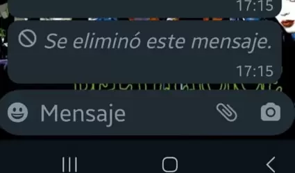 Mensaeje eliminado de WhatsApp