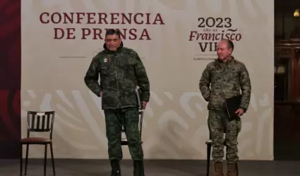 General Luis Cresencio Sandoval (Sedena) y el almirante Jos Rafael Ojeda Durn 