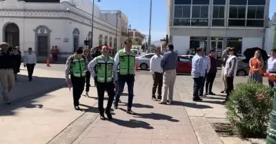 Simulacro en el Palacio de Gobierno de Sonora