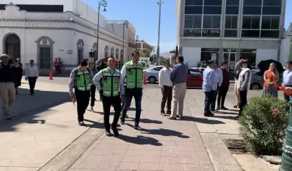 Simulacro en el Palacio de Gobierno de Sonora