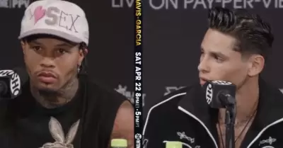 Gervonta Davis y Ryan Garcia en conferencia de prensa