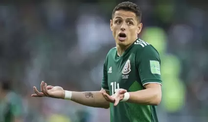 Chicharito Hernndez con la Seleccin Mexicana