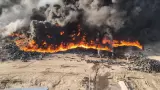Incendio de llantas en el ejido La Victoria