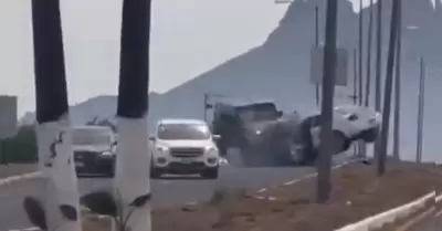 Accidente de trnsito registrado sobre el bulevar Tetakawi, en San Carlos,