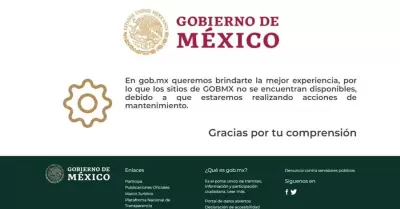 Pginas del gobierno se encuentran fuera de servicio por mantenimiento.