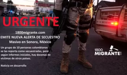 La organizacin 1800migrante.com denunci el secuestro de migrantes en el estado