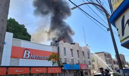 Se registra incendio en el centro de Nogales