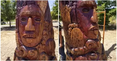 Escultura con smbolos de las etnias de Sonora