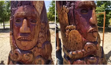 Escultura con smbolos de las etnias de Sonora