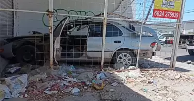 Carro se mete a negocio