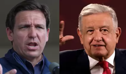 Ron DeSantis, gobernador de Florida y AMLO, presidente de Mxico