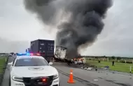 Choque entre triler y camioneta deja 13 muertos en Tamaulipas