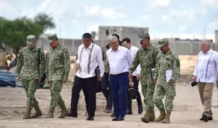 AMLO supervisa trabajos de modernizacin en aduanas en Tamaulipas