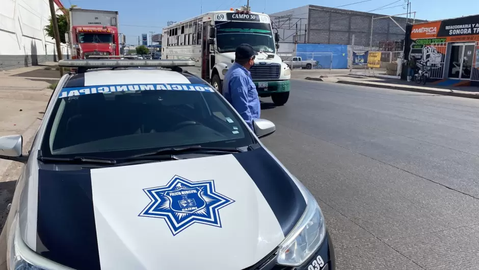 Operativo por manifestacin de agricultores en Ciudad Obregon