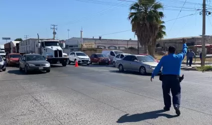 Operativo por manifestacin de agricultores en Ciudad Obregn