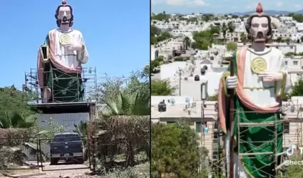 Escultura de San Judas Tadeo en Sinaloa