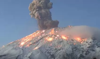 Explosin de Popocatpetl 11 de mayo 2023.