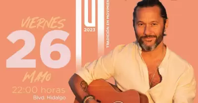 Diego Torres se presentar en las Fiestas del Pitic 2023.