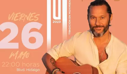 Diego Torres se presentar en las Fiestas del Pitic 2023.