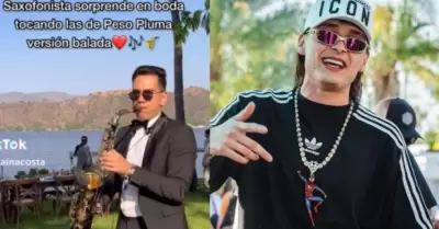 El saxofonista de viraliz en redes sociales.