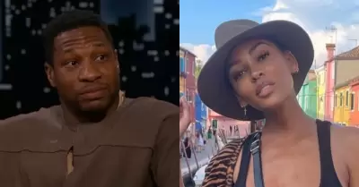 Jonathan Majors fue visto con Meagan Good.