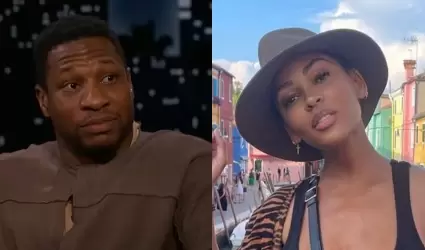 Jonathan Majors fue visto con Meagan Good.