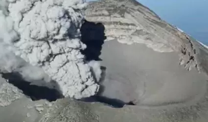 Dron de la Marina capta el corazn del volcn Popocatpetl