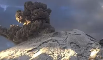 Fuerte estruendo que lanz el Popocatpetl.