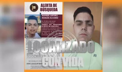 Localizan a joven reportado como desaparecido