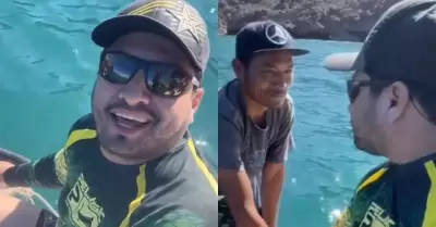 Julin lvarez se encuentra de vacaciones en Guaymas, Sonora.