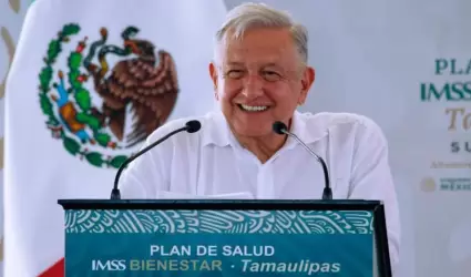 AMLO en supervisin del Plan de Salud del IMSS Bienestar de Tamaulipas.