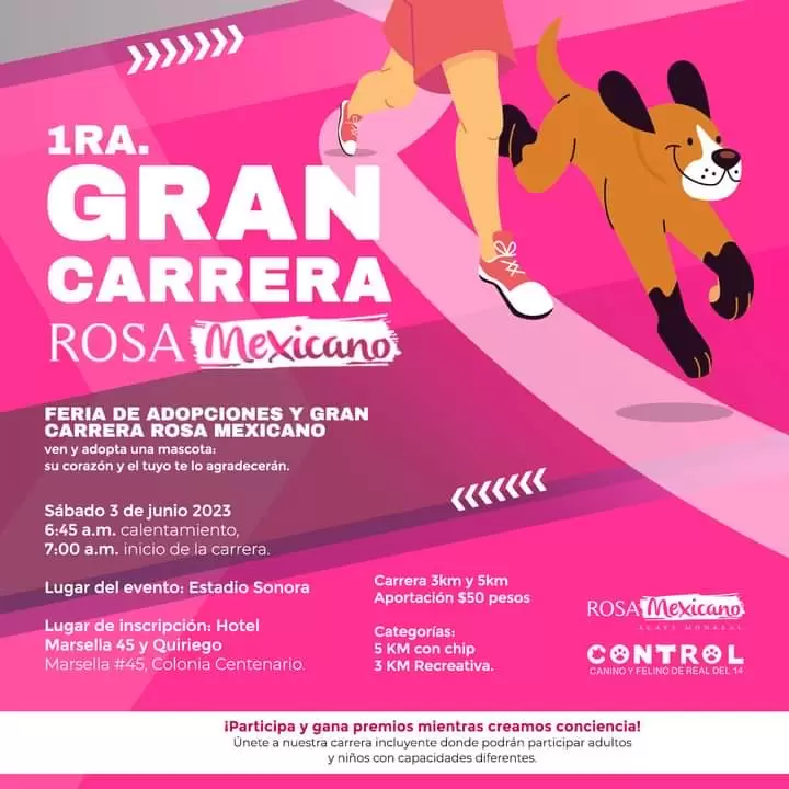 Primer carrera Rosa Mexicano