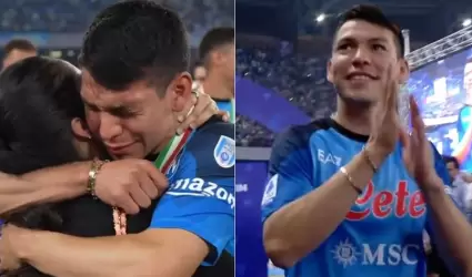 "Chucky" Lozano llora tras recibir su medalla de campen de Italia