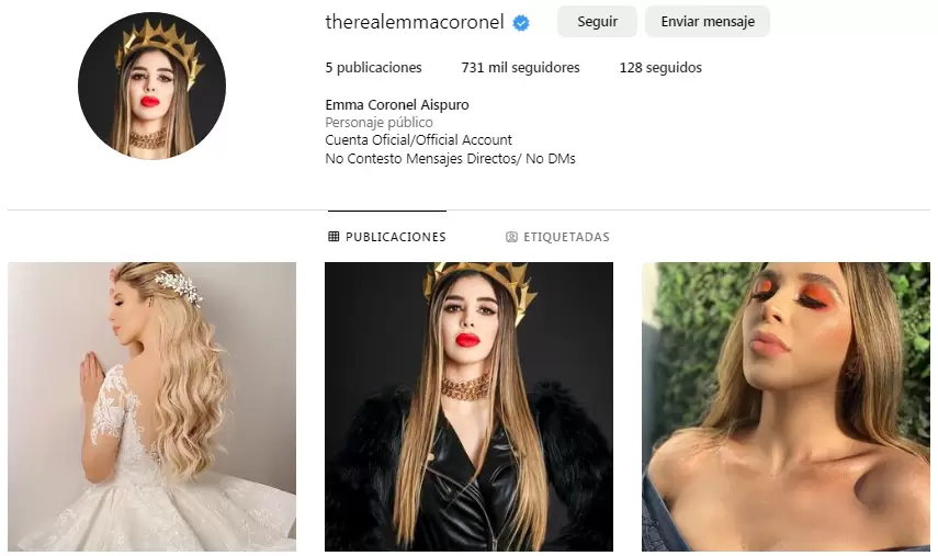 Cuenta de IG de Emma Coronel