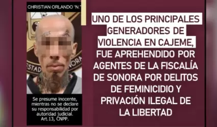 Christian Orlando "N.", generador de violencia