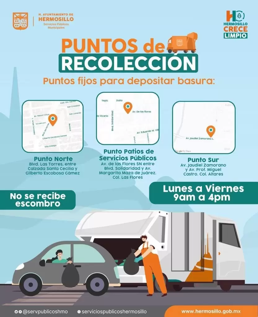 Puntos fijos para depositar basura