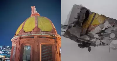 Un relmpago destruy la cpula principal del Templo de Pardo