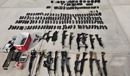 Armas aseguradas en San Luis Ro Colorado