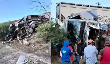 Tren embiste camin de pasajeros en Quertaro