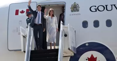 Justin Trudeau y Sophie Grgoire en visita a Mxico.