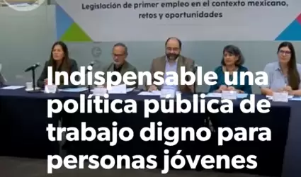 Indispensable pol�tica p�blica de trabajo digno para j�venes: Senado
