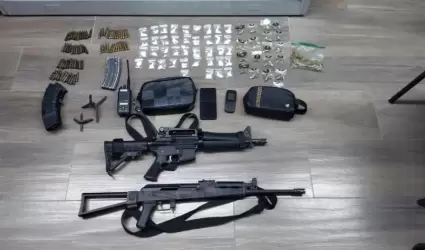 Armas y droga aseguradas en Caborca