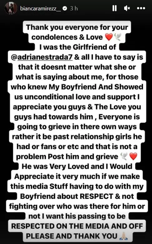 Comunicado Bianca Ram�rez.