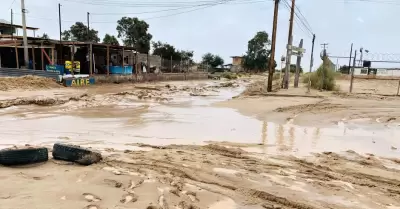 Crecida del arroyo Quintana Roo en el Golfo de Santa Clara, en el municipio de S